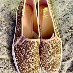 Keds Kate spade glitter rose shoes